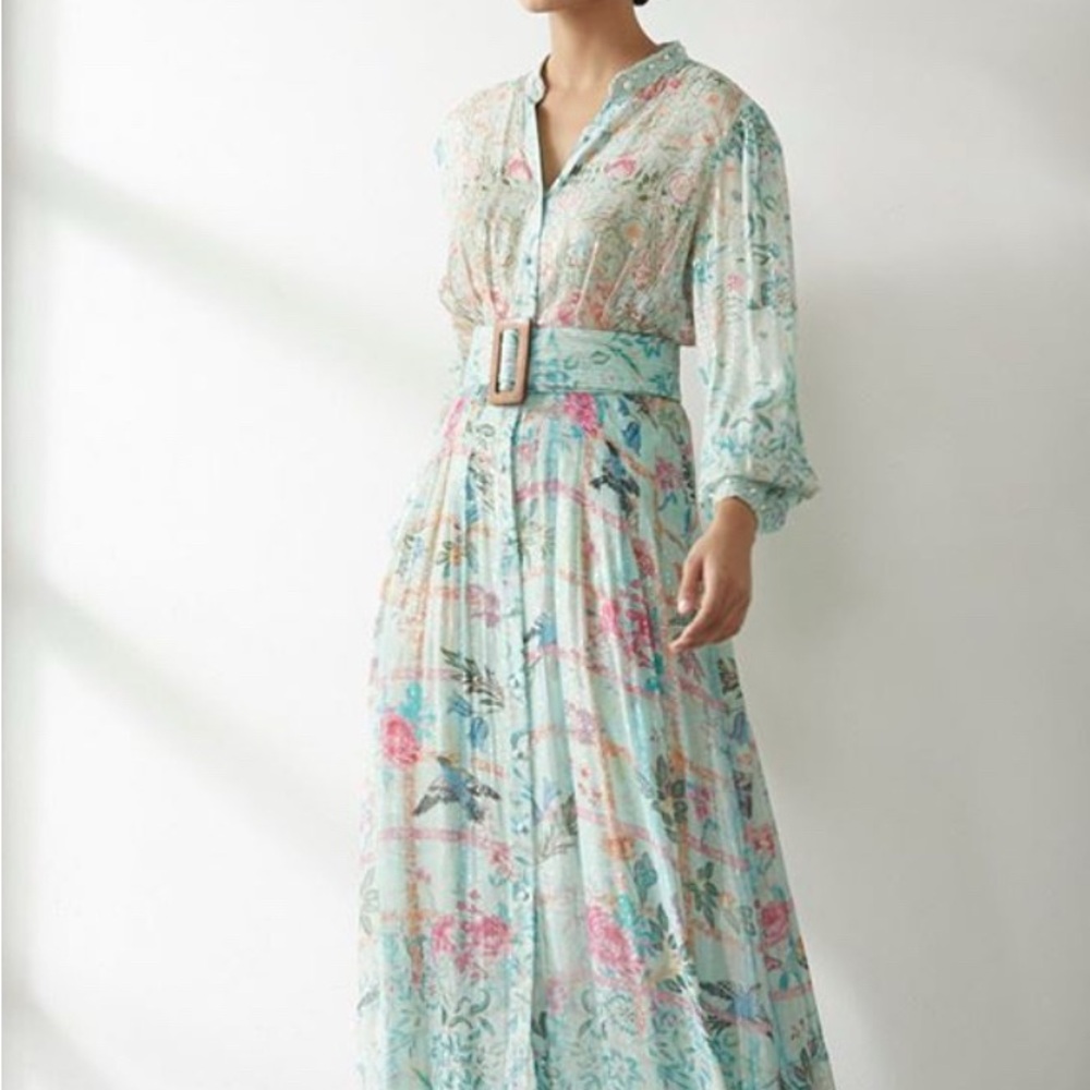 HEMANT & NANDITA Cosmic Floral Maxi Dress Sz. Small - Picture 5 of 13